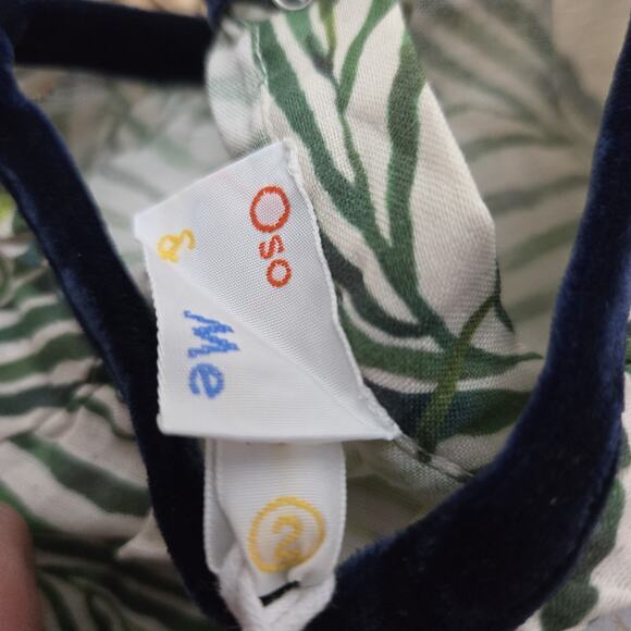 OSO & ME Tropical Jumpsuit Overalls 2T NEW!! Palm Beach Summer - Picture 6 of 6